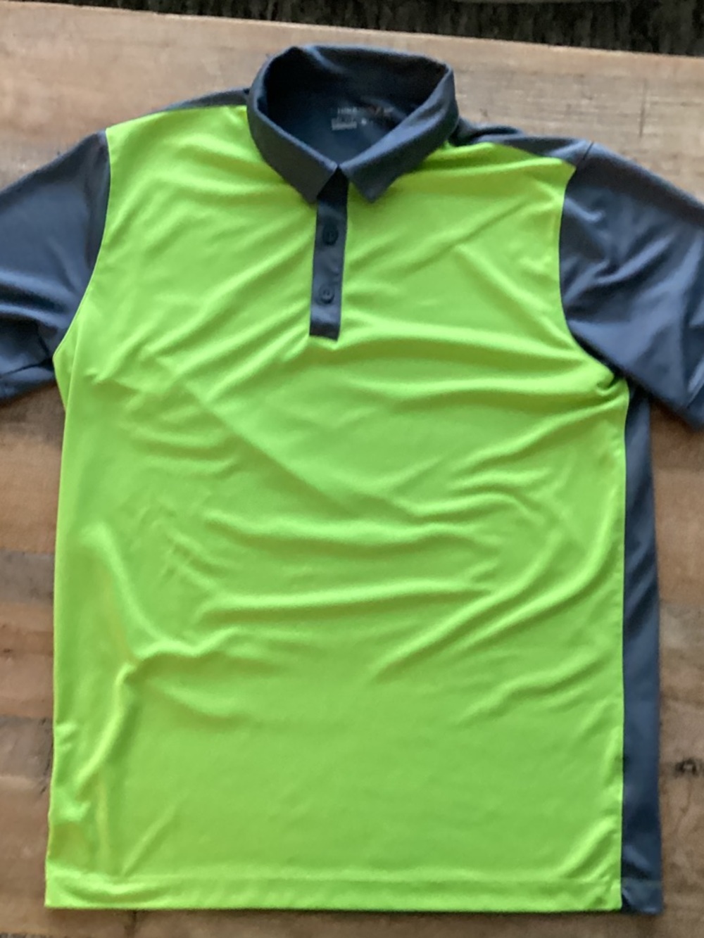 Nike Two-Tone Neon Green and Gray Performance Polo